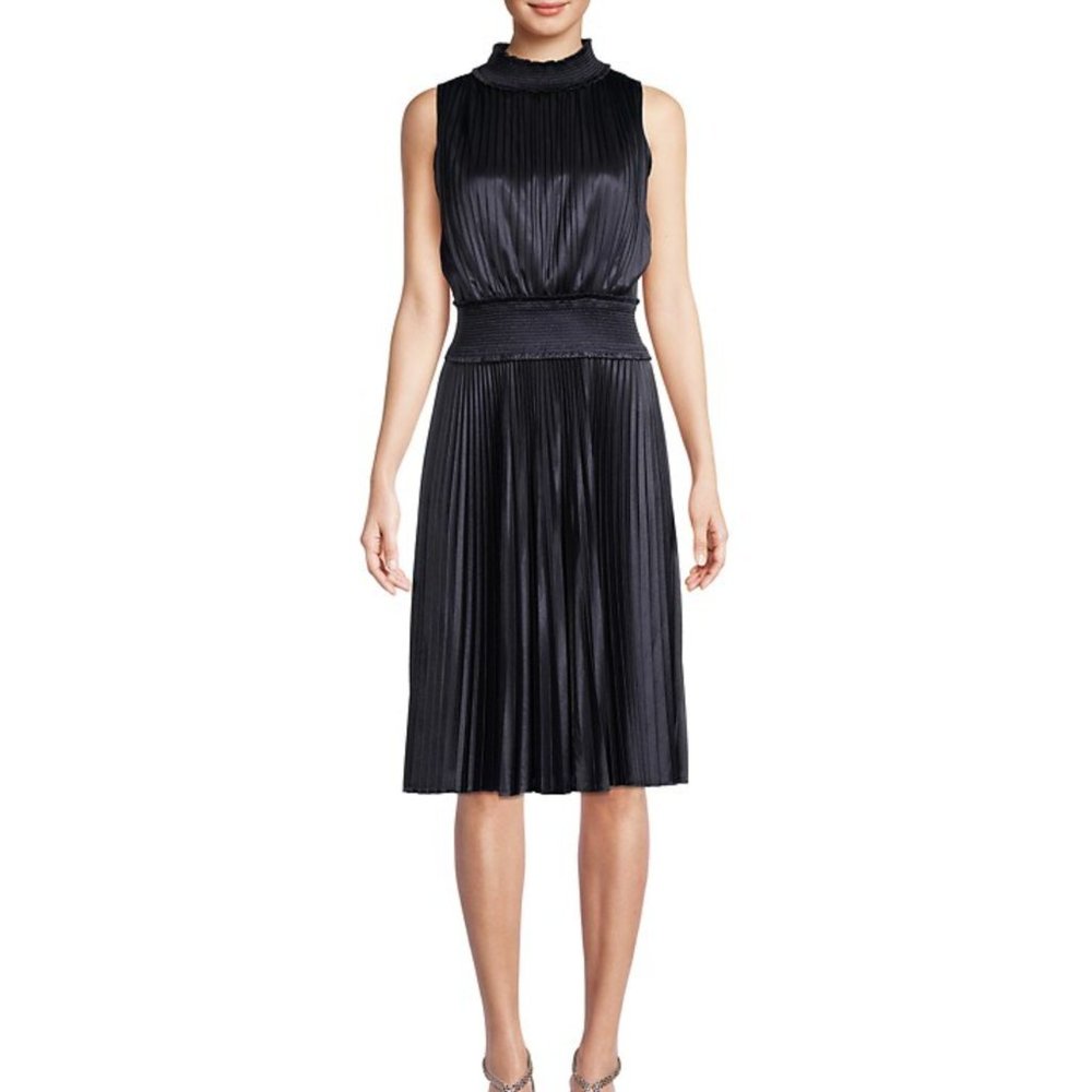 NANETTE nanette lepore Pleated Blouson Dress Very Black